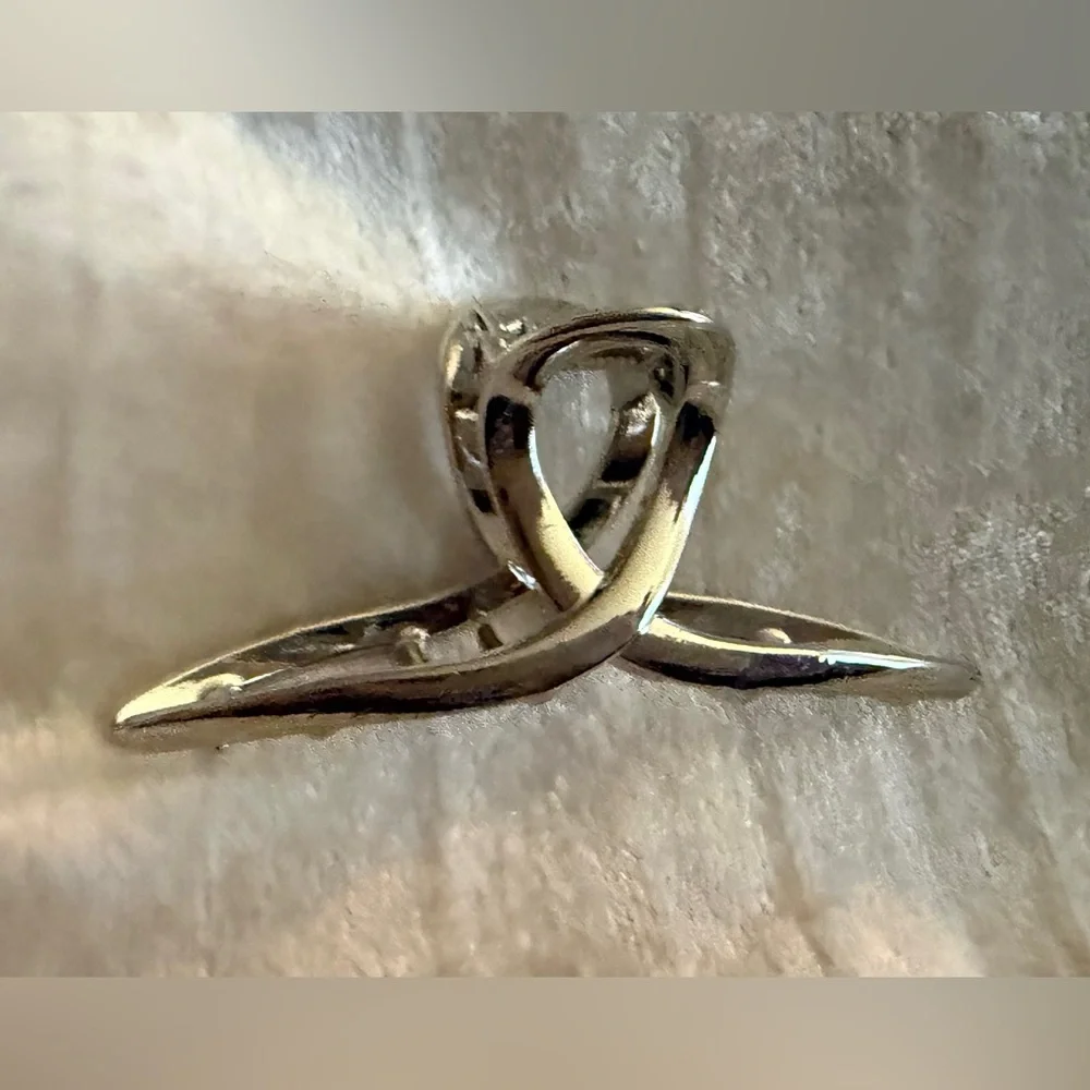 Silver Swirl Large Hair Claw Clip French Alloy Metal Jaw Accessory New NIP